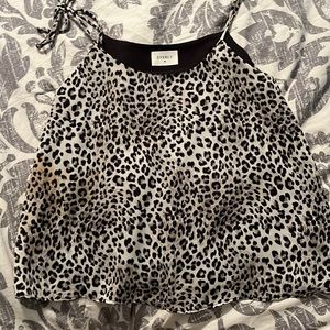 Leopard spaghetti strap top